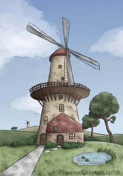 Windmill_Scenic_Card